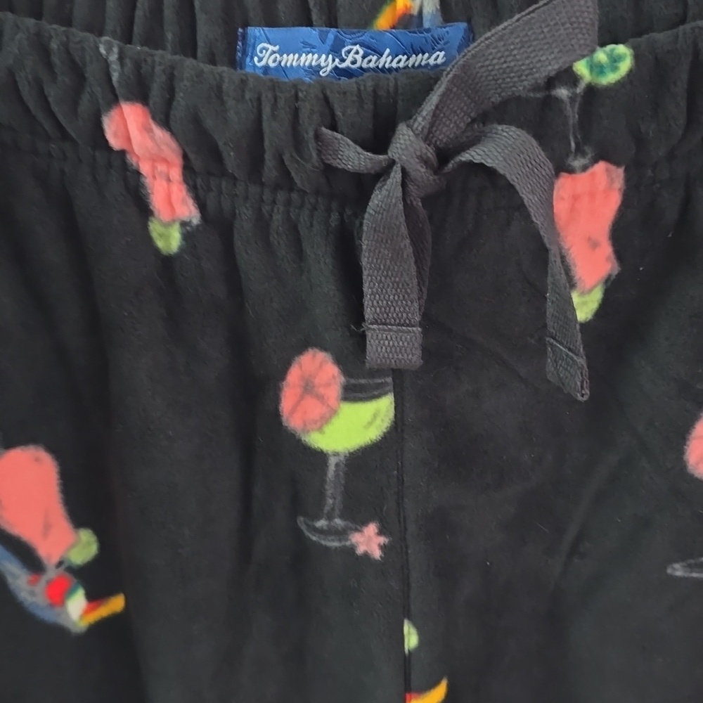 NWT Tommy Bahama Men's Fleece Pants Tropical Toucan Black Size XL - Picture 6 of 16